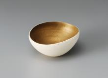 焼〆金彩4.0楕円小鉢