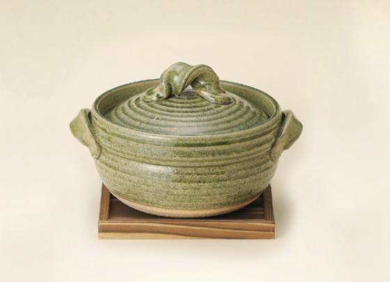緑釉三合御飯鍋