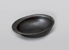 黒釉8.0変形耐熱鉢
