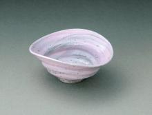 桜刷毛目楕円鉢