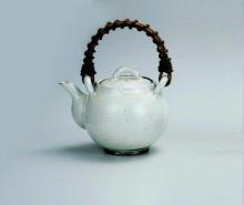 粉引丸土瓶(小)