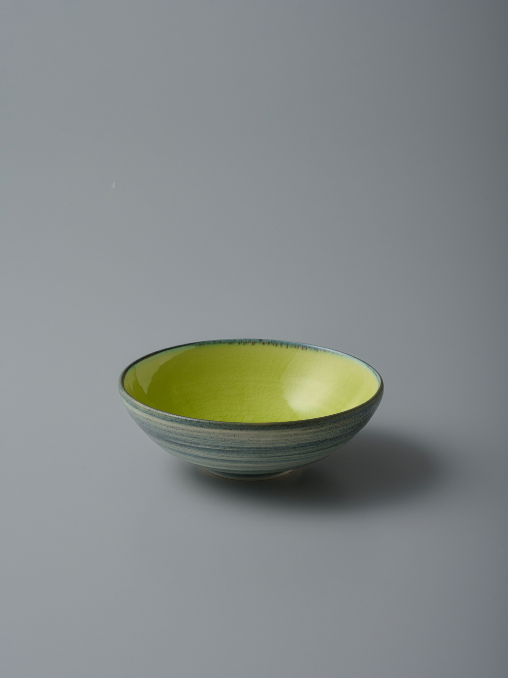 6.5 Round Bowl<br />Yellow green glaze