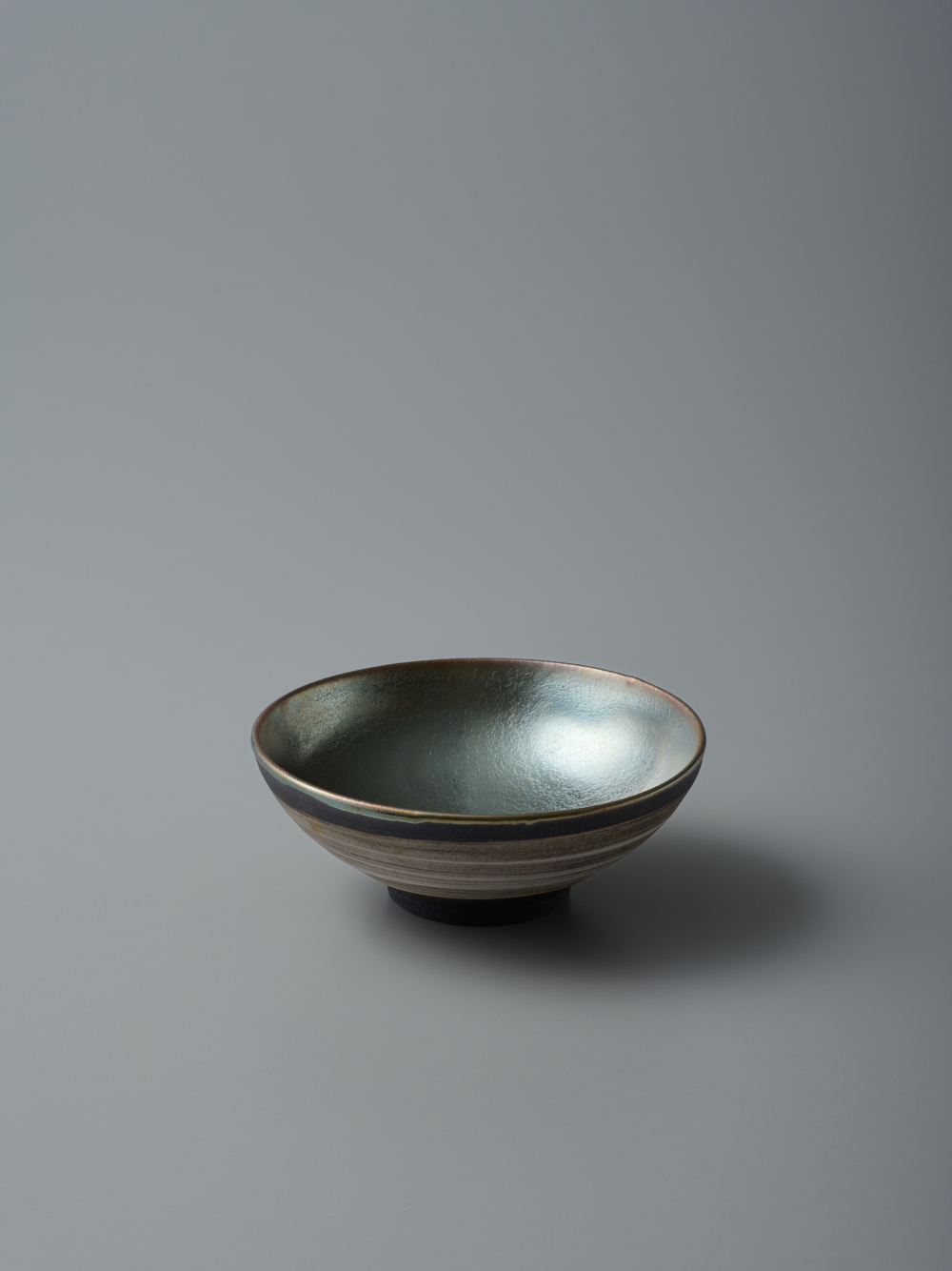 5.6 Round Bowl<br />Kosai glazed interior / Black unglazed exterior