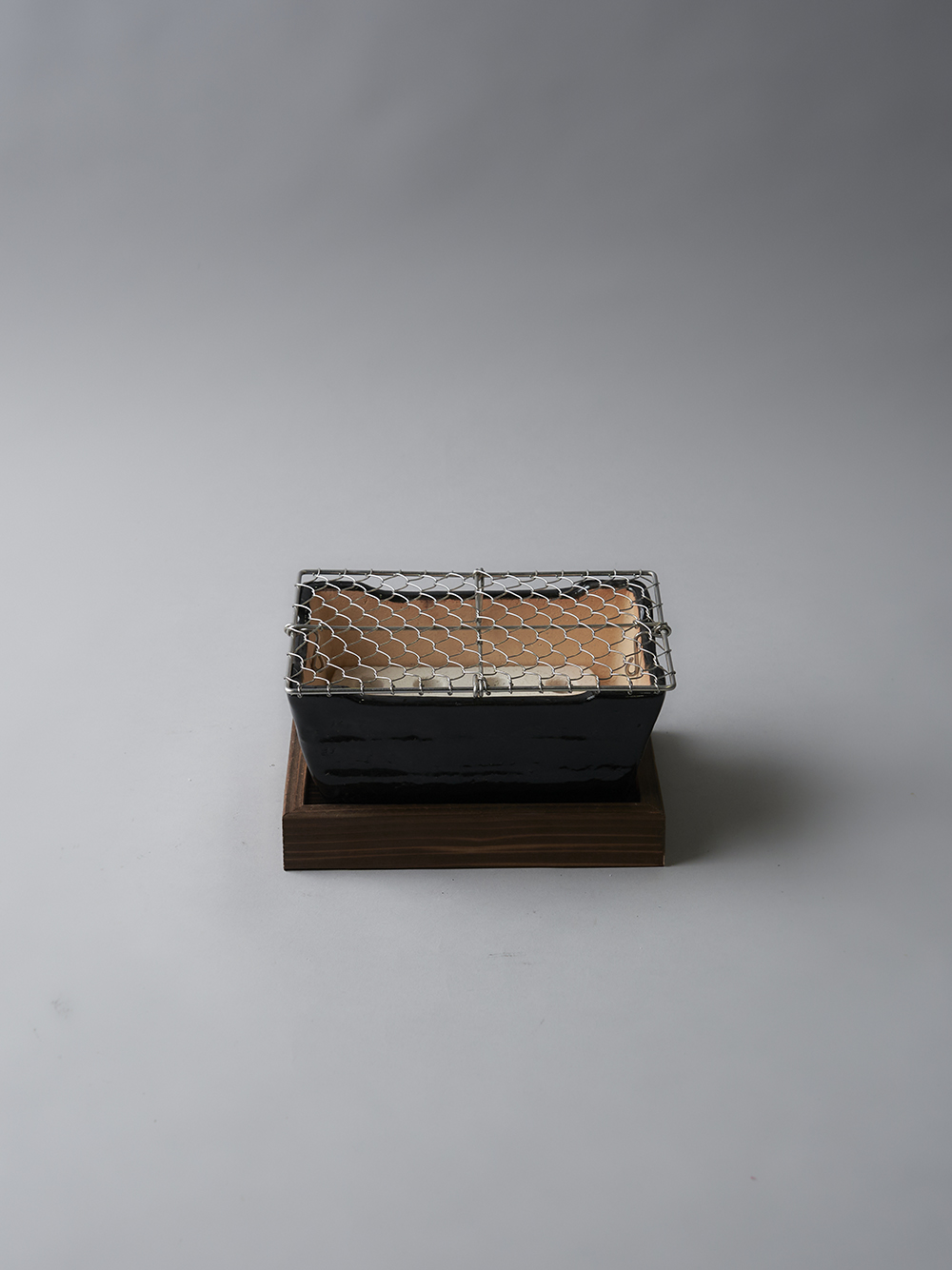 Rectangular Stove<br />Black Raku style